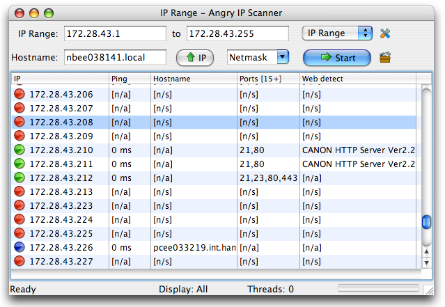 angry ip scanner ports n/s